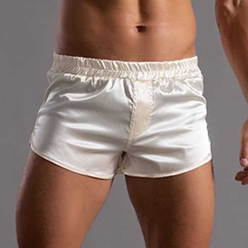 BMISEGM Mens boxers roupas íntimas calças de cor sólidas de verão de verão solto solto de esportes casuais de esportes casuais