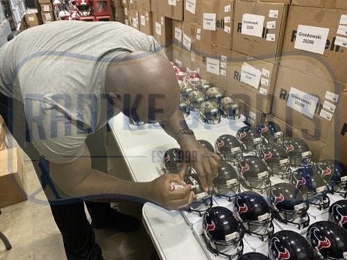 Mario Williams assinou o Houston Texans Speed ​​NFL Mini Capacete - Mini Capacetes Autografados da NFL