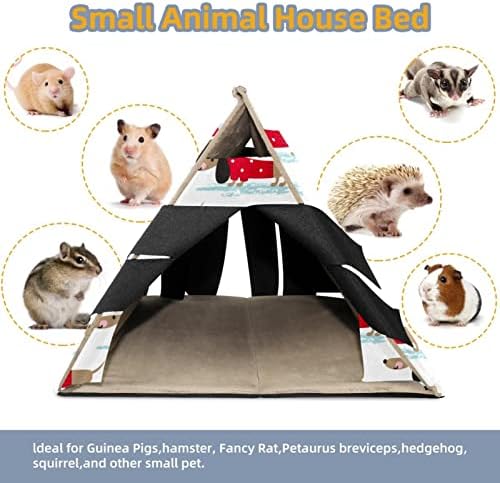 Christmas Dachshund cachorro cachorro, Hamster Hideout House House Bed para Gerbils Gerbils Grrels Squirrels Hedgehogs Icreea