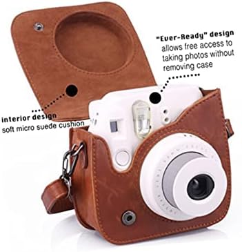Solustre Fuji Câmera da câmera bolsa de câmera para câmera para protetor de câmera instantânea para câmeras de câmera instantânea camera mini9 case de couro marrom