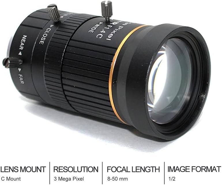 Acessórios para microscópio HD 3,0 megapixels 8-50mm lente c montagem f1.4 manual zoom focus lente laboratório consumíveis