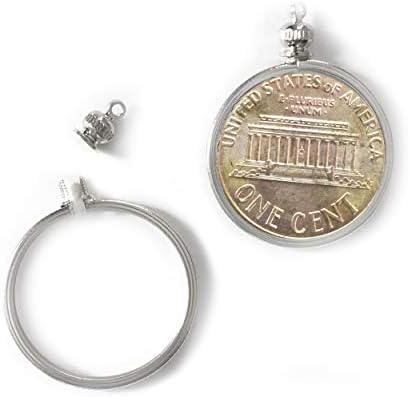 Moldura do portador de moedas para Penny EUA 1 centavo pacote de tons de prata de 2