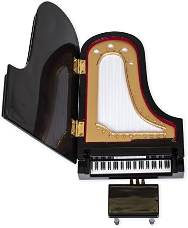 Presentes da Broadway preto piano de piano com réplica de casos mini estatueta de 7 polegadas