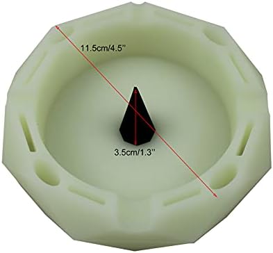 Ooduo 1 cinzeiro geométrico de silicone - brilho no escuro - bandeja de cinzas de armazenamento multiuso escuro - com centers de tapagem