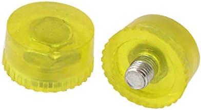 X-Dree substituível de 10 mm de linhas de cabeça ponta de martelo de plástico de 35 mm diâmetro limpo amarelo 2pcs (Punta de