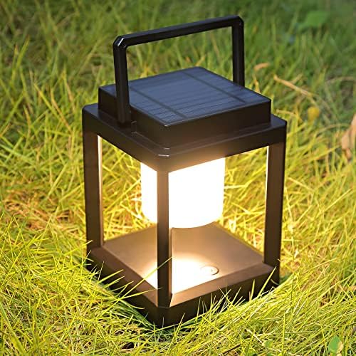 Lâmpada de mesa ao ar livre de Letry, brilho LED de mesa de cabeceira, lâmpada solar portátil, lâmpada solar à prova