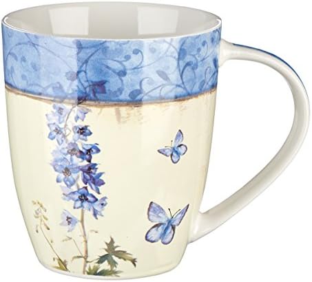 Presentes de arte cristãos caneca de verso da Bíblia para mulheres caneca de borboleta com flores azuis-as misericórdias