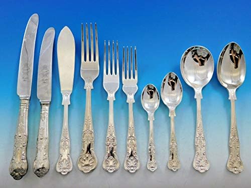 Queens de Sheffield Inglês Silverplated Setware Set Service 125 Peças Jantar