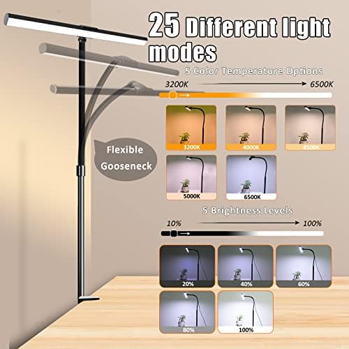 Lâmpada de mesa LED Ultm LED para escritório em casa, luzes de mesa para o escritório em casa, lâmpada de escritório