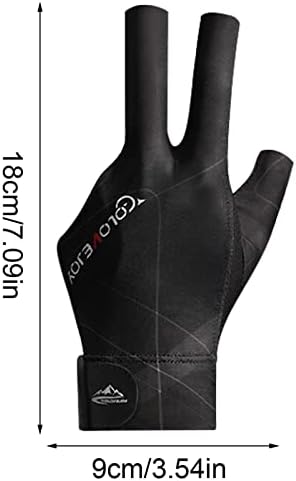 Luvas de bilhar Dedaiby Pool, atiradores de caça esquerda Snooker Cue Sport Glove, Mostrar luvas para homens, atiradores