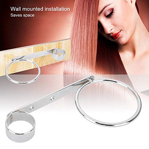 Rack de secador de cabelo, suporte de secador de cabelo durável aço inoxidável, suporte de cabelo elegante e elegante de parede para