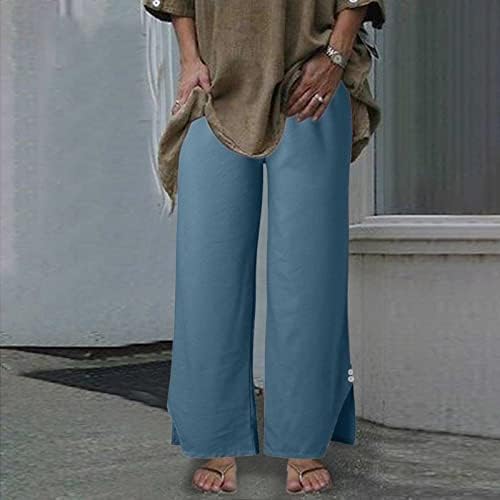 Calça de harém hippie feminina cintura elástica de cordão solto de ioga de ioga solteira de ioga retro clássica