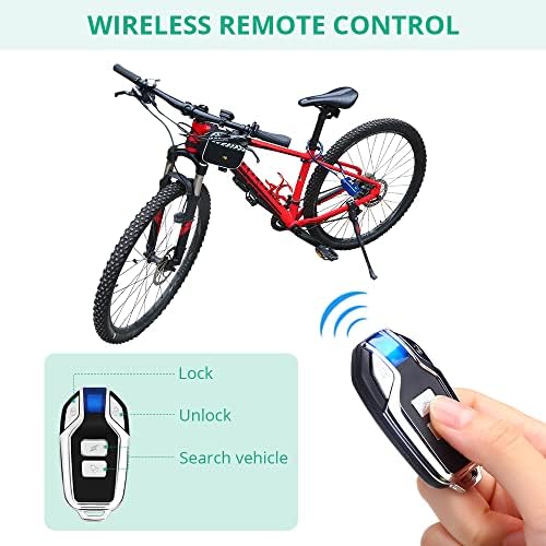 WSDCAM 110dB Bike Lock Alarm com remoto Alarme universal de trava anti -roubo Sensor de movimento do alarme para motocicletas