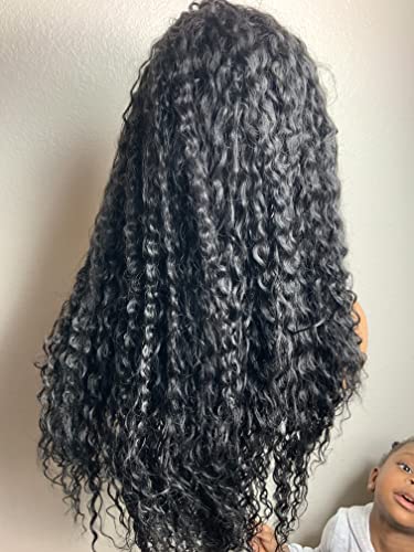 DBESTHAIR SINTÉTICA PARTE MIDIMENTAÇÃO LACE WIG reto Curly Cabelo