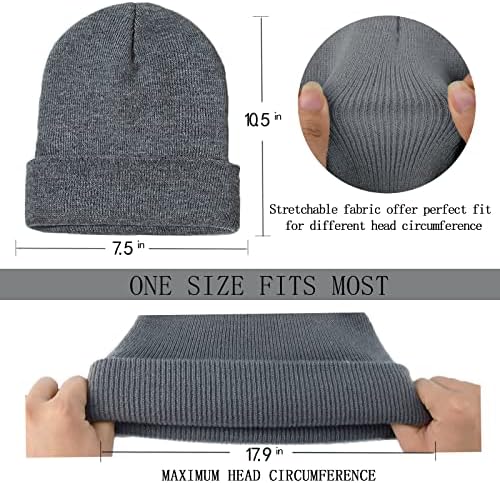 Zooron 2 pacote gorro para homens mulheres chapéus de gorro desleixado Caps de malha de inverno