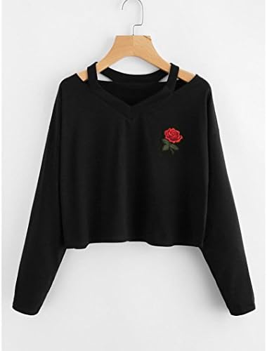 Mikey Store 2018 Appellance Mulheres tops soltos tampos de camiseta curta Sweatshirt casual