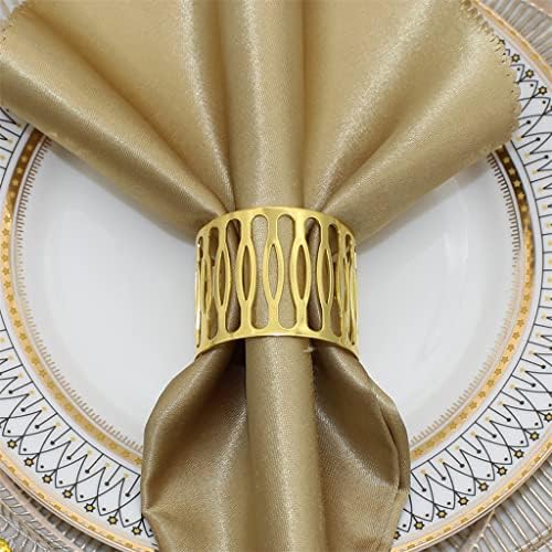 Zhuhw Table Decor Hollow Out Napkin Rings Titulares servette fivete para o jantar de festa de natal