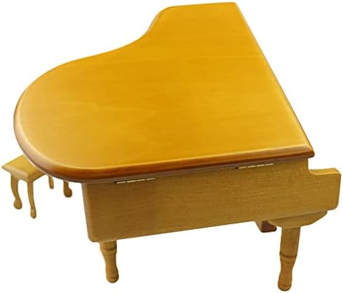 Ylyajy Wooden Grand Once Upon a Piano Shaped Music Box com pequeno presente de aniversário criativo para o Dia dos Namorados