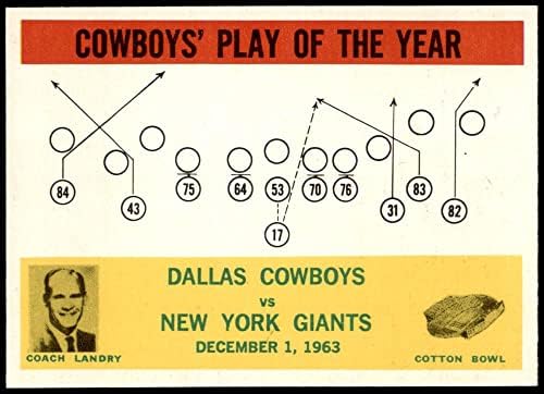 1964 Filadélfia 56 Dallas Cowboys interpreta Tom Landry Dallas Cowboys NM/MT Cowboys Texas