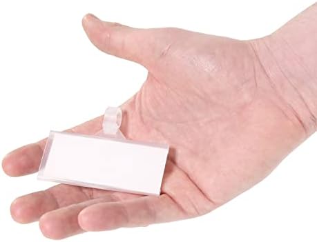 Plástico Plataforma de prateleira de arame - 120 inserções de etiqueta de papel incluídas - com design de clipe e fechamento de bloqueio de snap