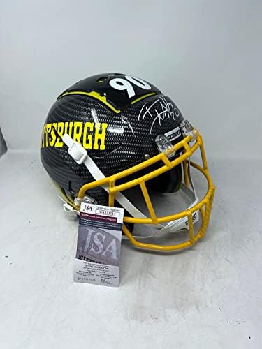 TJ Watt Pittsburgh Steelers assinou Schutt F7 Hydro Pro Helmet JSA COA - Capacetes NFL autografados