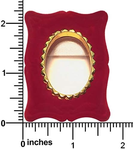 Caixa de presente de velas oval de veludo vermelho da Borgonha, anel 1020050-48pk-NF