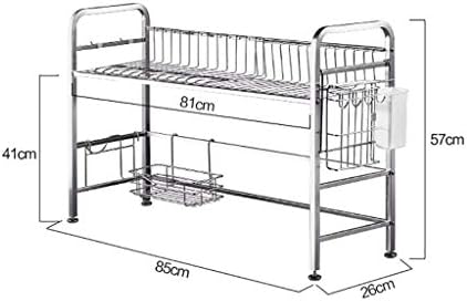 Kuyt prato rack, cozinha sobre a pia de secagem rack rack rack drenwarner organizador 85 * 26 * 57cm