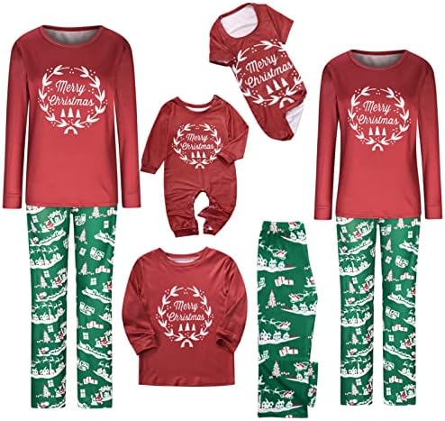 Pijama de Natal para Família Combationing Família Pijama de Natal Conjunto PJS Holiday Family Family Jammies Sleepwear