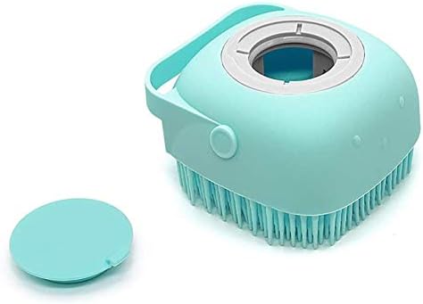 Escova de banho corporal de limpeza macia de silicone com shampoo dispensador de banheiro acessórios