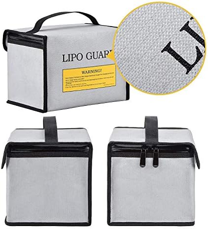 Hobbymate lipo bateria saco seguro à prova de fogo - Para proteção de carregamento da bateria LIPO, armazenamento de bateria LIPO, caixa
