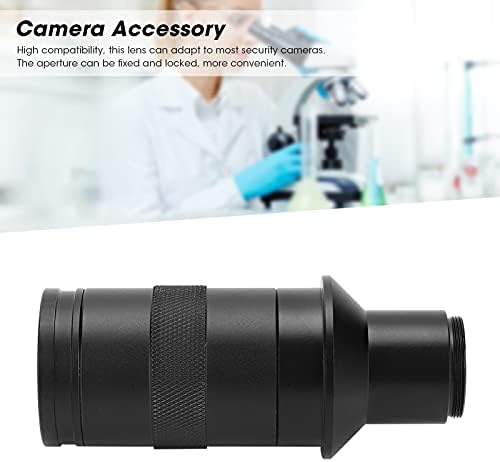 Lente de zoom óptico, lente de câmera industrial de 1080p, lente de microscópio ABS de liga de alumínio C/c/cs monte 200x ampliação, para câmera industrial