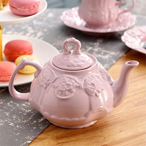Conjunto de chá para chá de cerâmica rosa elegante Conjunto de chá de chá de cerâmica vintage