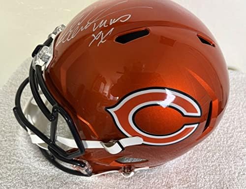 Richard Dent assinou autografado NFL Chicago Bears Capacete de futebol em tamanho grande com autenticação de Beckett