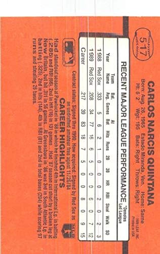 1990 Donruss #517 Carlos Quintana NM-MT Red Sox