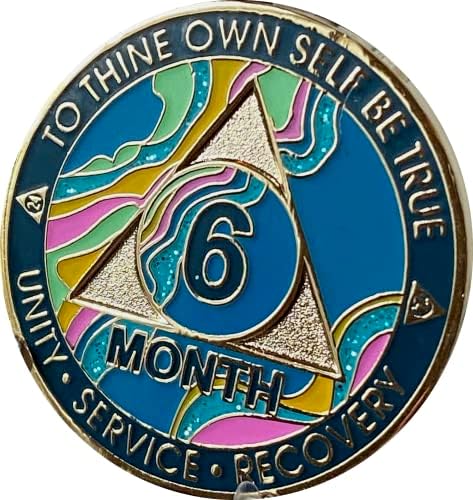 6 meses aa medalhão elegante mármore tahiti azul rosa e aqua glitter dourado chip sobriedade