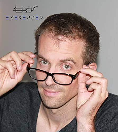 Eyekepper economiza 10% em copos de leitura clássicos de 5 pacote de pacote para homens e 5 leitores vintage Black Frame com braços