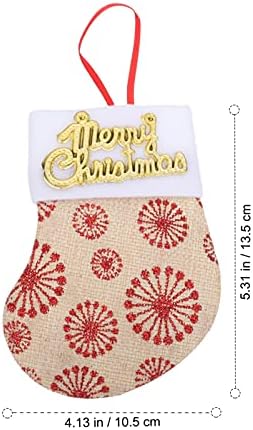 Pacotes de talheres do doool 12pcs Decoração de meias de Natal Titulares de tablewares de tablewares Mini meias de natal Spoon saco
