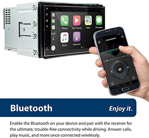 Blaupunkt BP800Play Dakota BP800Play 6.8-in. Receptor de mídia digital duplo Din com Bluetooth, Apple CarPlay e Android Auto