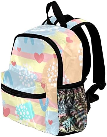VBFOFBV UNISSISEX Adult Backpack com para o trabalho de viagem, listras de bolinhas coração