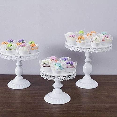 Suporte de bolo nc kdafa, cupcake de bolo redondo branco Stand Modern Sobersert Wedding Birthday Party Event Decor