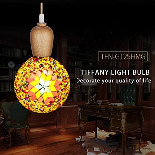 Lâmpada LED multicolorida XIANFEI, lâmpada decorativa de fogos de artifício 3D Filamento G125 Lâmpada global colorida, base E27, AC85-265V, 2700K