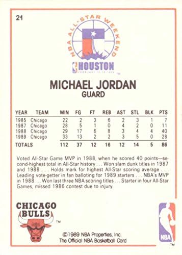 1989-90 NBA Hoops #21 Michael Jordan Basketball Card-All-Star Game