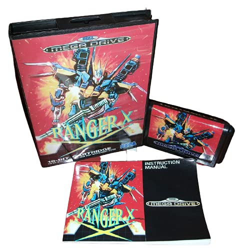 Aditi Ranger x Tampa da UE com caixa e manual para sega megadrive Gênesis Console de videogame de 16 bits cartão MD