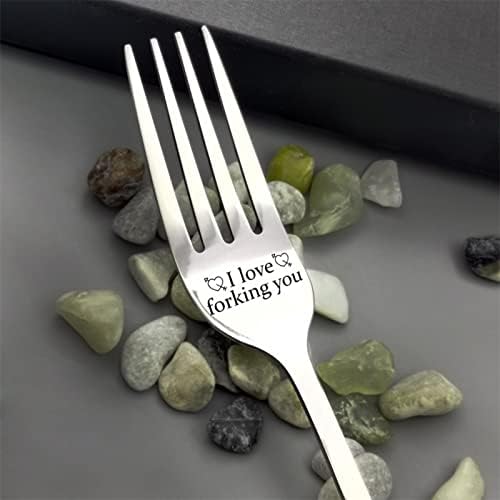 Valentine Gift Tableware Gravado Fork de Melhor Presente para o marido Madam Family and Friends Tableware Printing Aço inoxidável