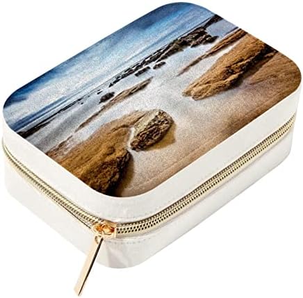 MUOOUM Travel Jewellery Organizer Bag, caixa de armazenamento de jóias para brincos Rings Colar, mar Seascape