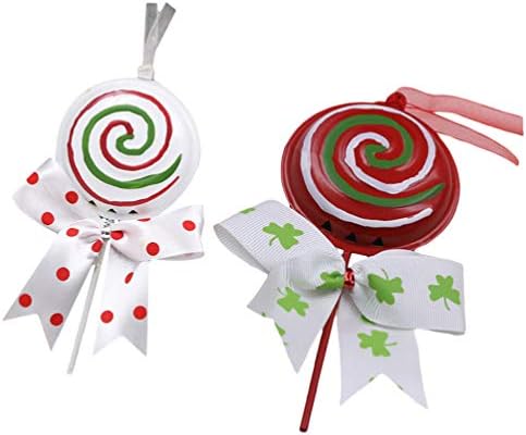 Bestoyard Chrismas Decor 2pcs Bell Christmas Christmas Ornamentos pendurados Decoração de árvore de Natal para a decoração de