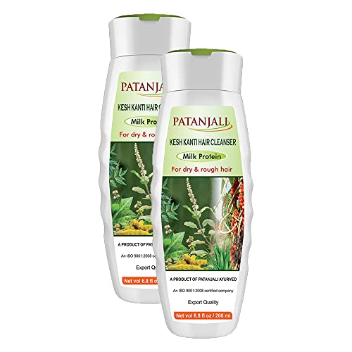 Patanjali Kesh Kanti Milk Protein Hair Cleanser Shampoo, 200ml pacote de 2