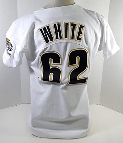 1995 Houston Astros Chris White 62 Jogo emitiu White Jersey 30th Patch 44 73 - Jerseys MLB usada para jogo MLB