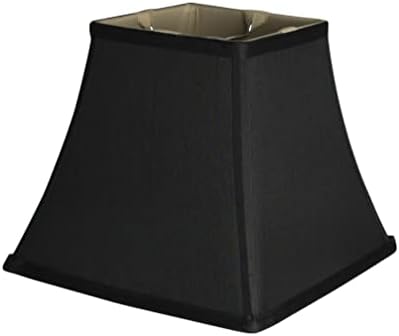 Square UrBanest Square 5.25x9x8 Softback Bell Lampshade, preto, seda falsa, aranha