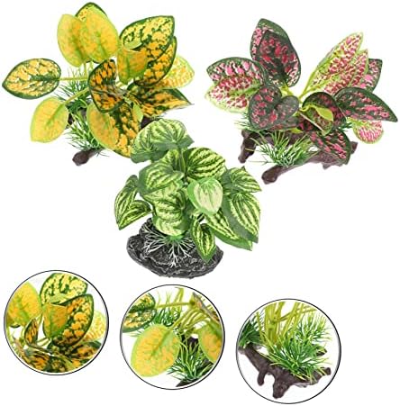 Balacoo 3pcs terrário realista com ornamentos para ornamentos para figuras de ramificação hidropônica realistas acessórios de planta